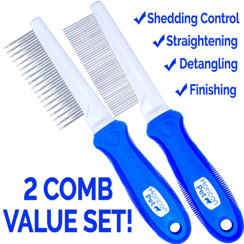 Horicon Pet Detangling 2 In 1 Pet Comb Set